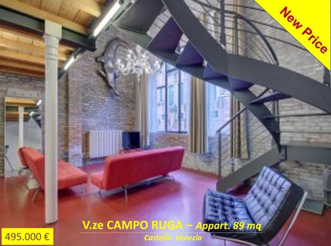 Venezia Campo Ruga loft stile industriale 89 mq 565000€